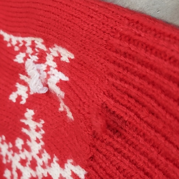 Runaway Gingerbread Man Red Ugly Sweater Christmas Party w/ Festive Earrings - Picture 8 of 8